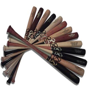 Selection of wood baseball bats